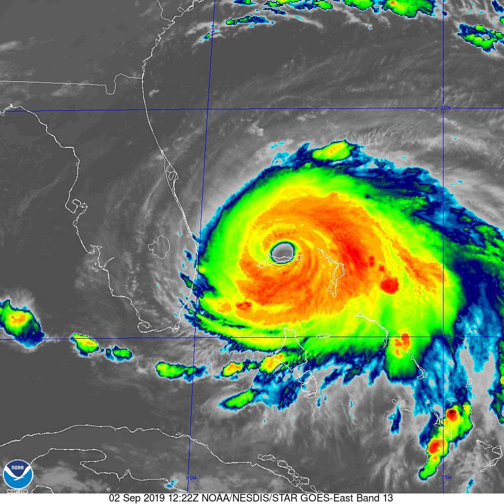 Hurricane Dorian radar image.